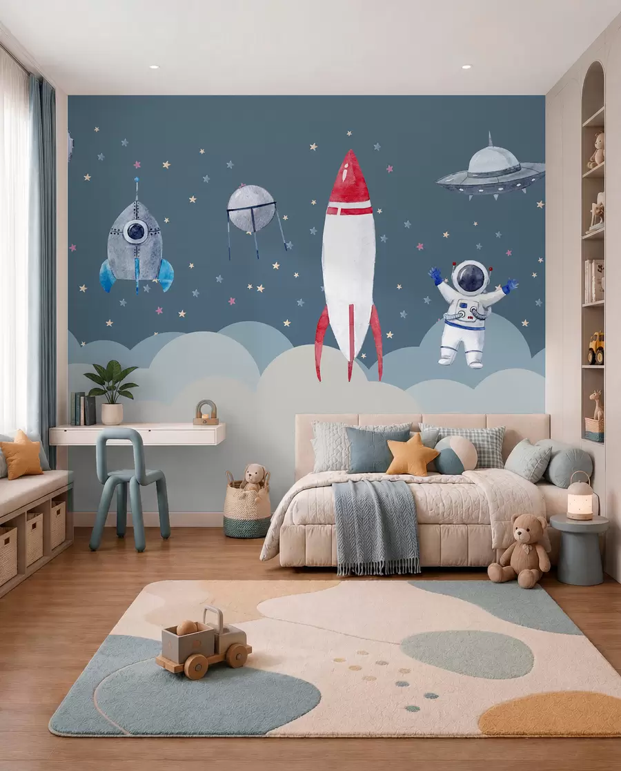 murais de parede Pequena tripulação espacial u09813