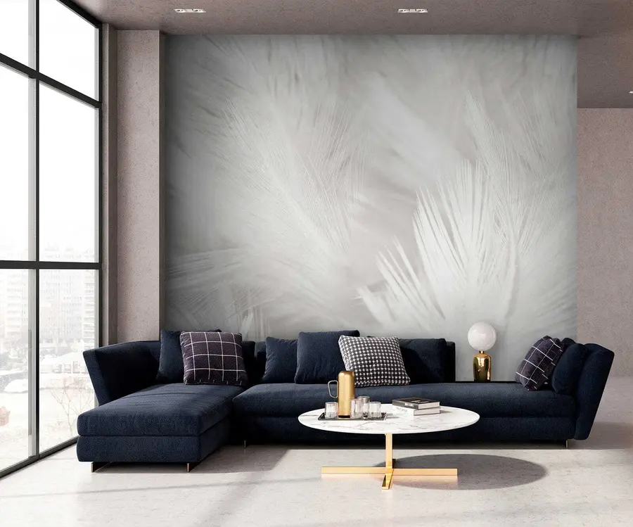 murais de parede Penas brancas u15622