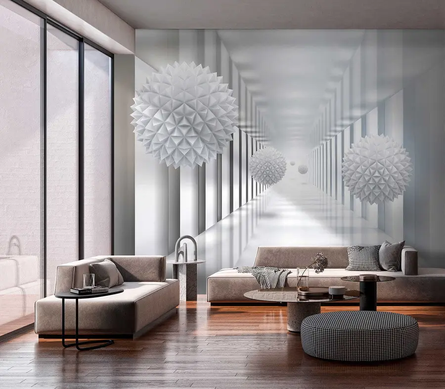 murais de parede Bolas no túnel u24571