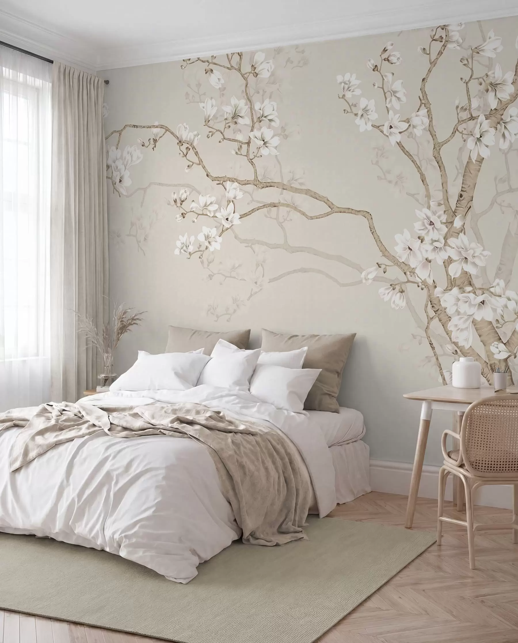 murais de parede Aves entre flores u25842