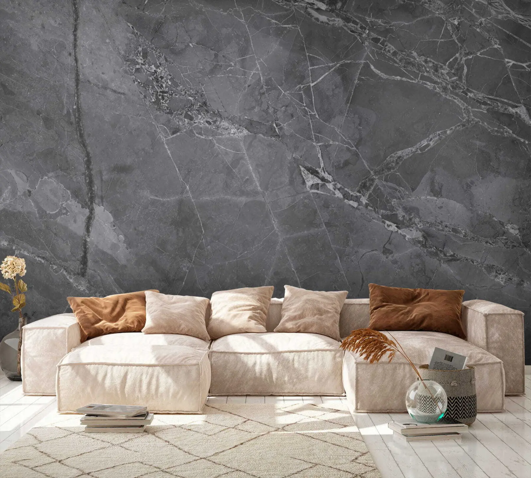 murais de parede Mármore cinza escuro u29912