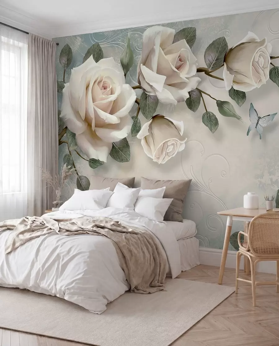 murais de parede Rosas creme u31353