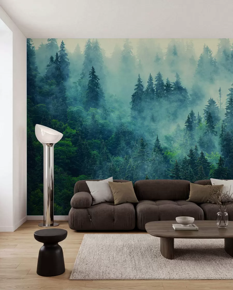 murais de parede Floresta nebulosa pela manhã u33150