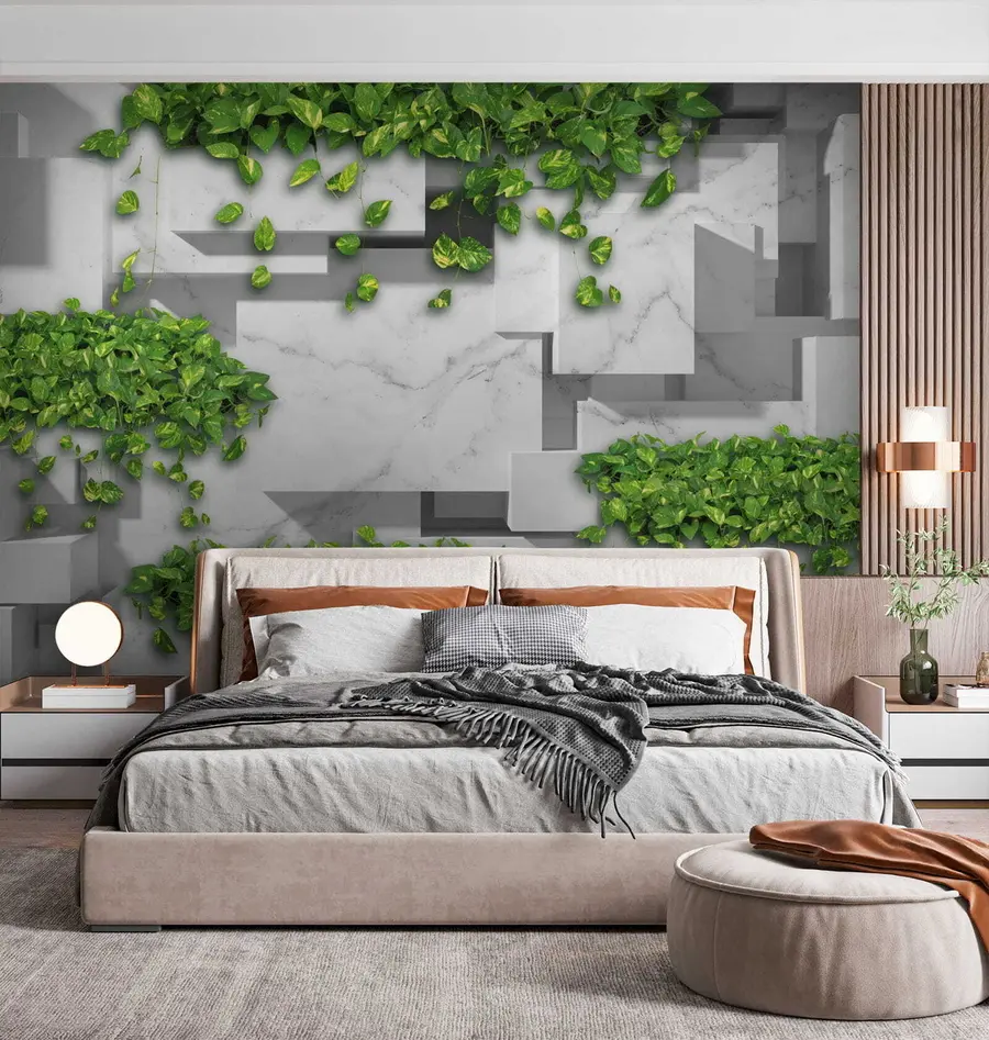 murais de parede Painéis 3d e plantas u34395