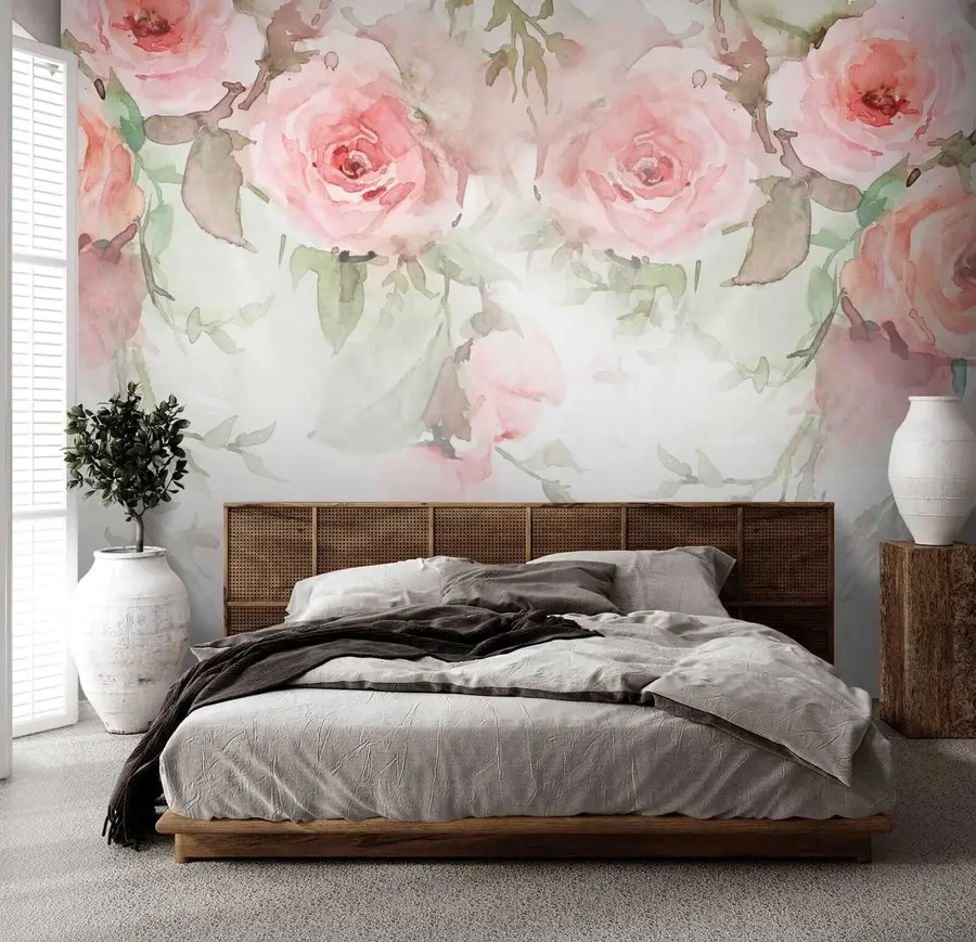 murais de parede Rosas em aquarela u34659