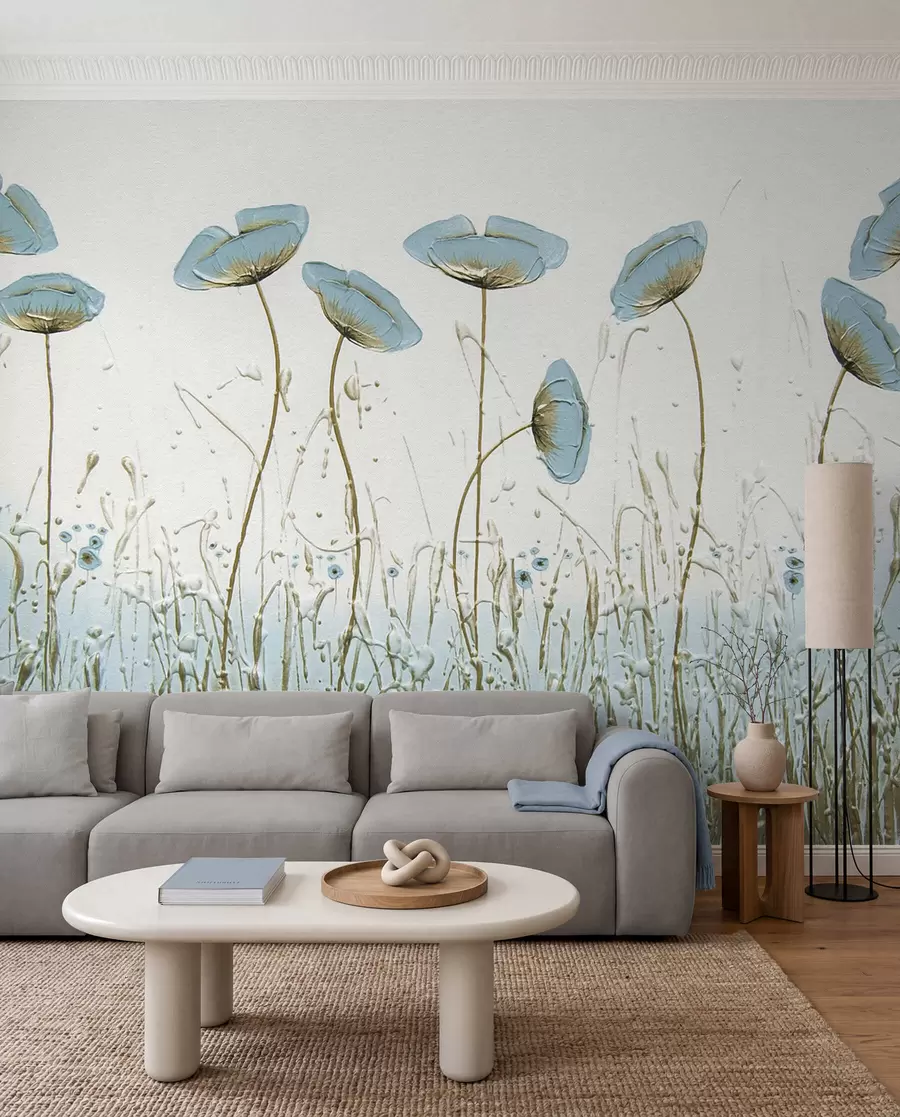 murais de parede Papoulas. Pinturas à óleo u34867