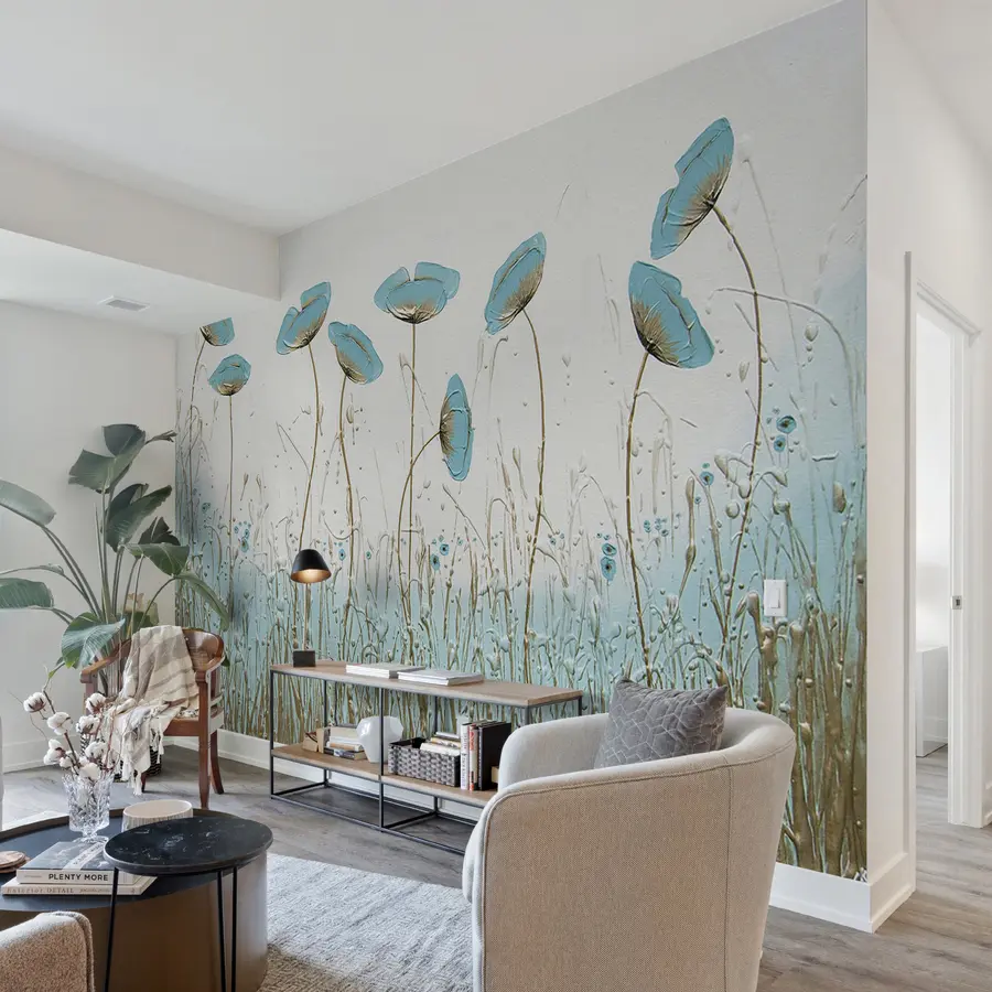 murais de parede Papoulas. Pinturas à óleo u34867