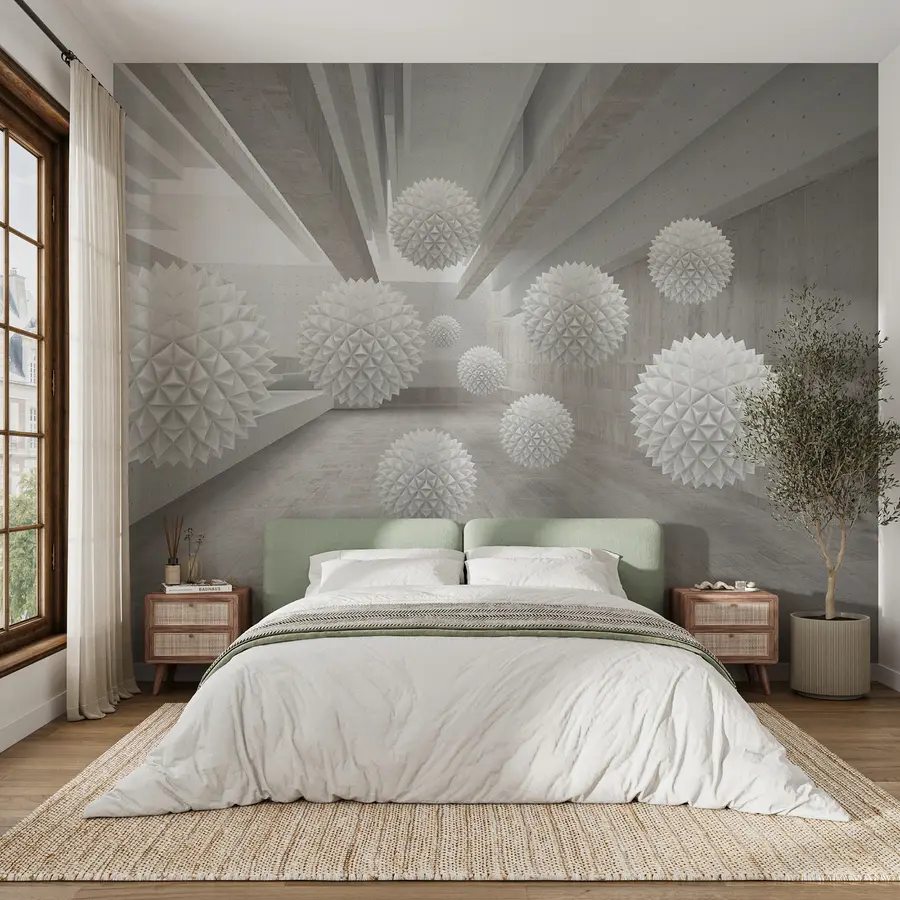 murais de parede Esferas flutuando no ar u34969