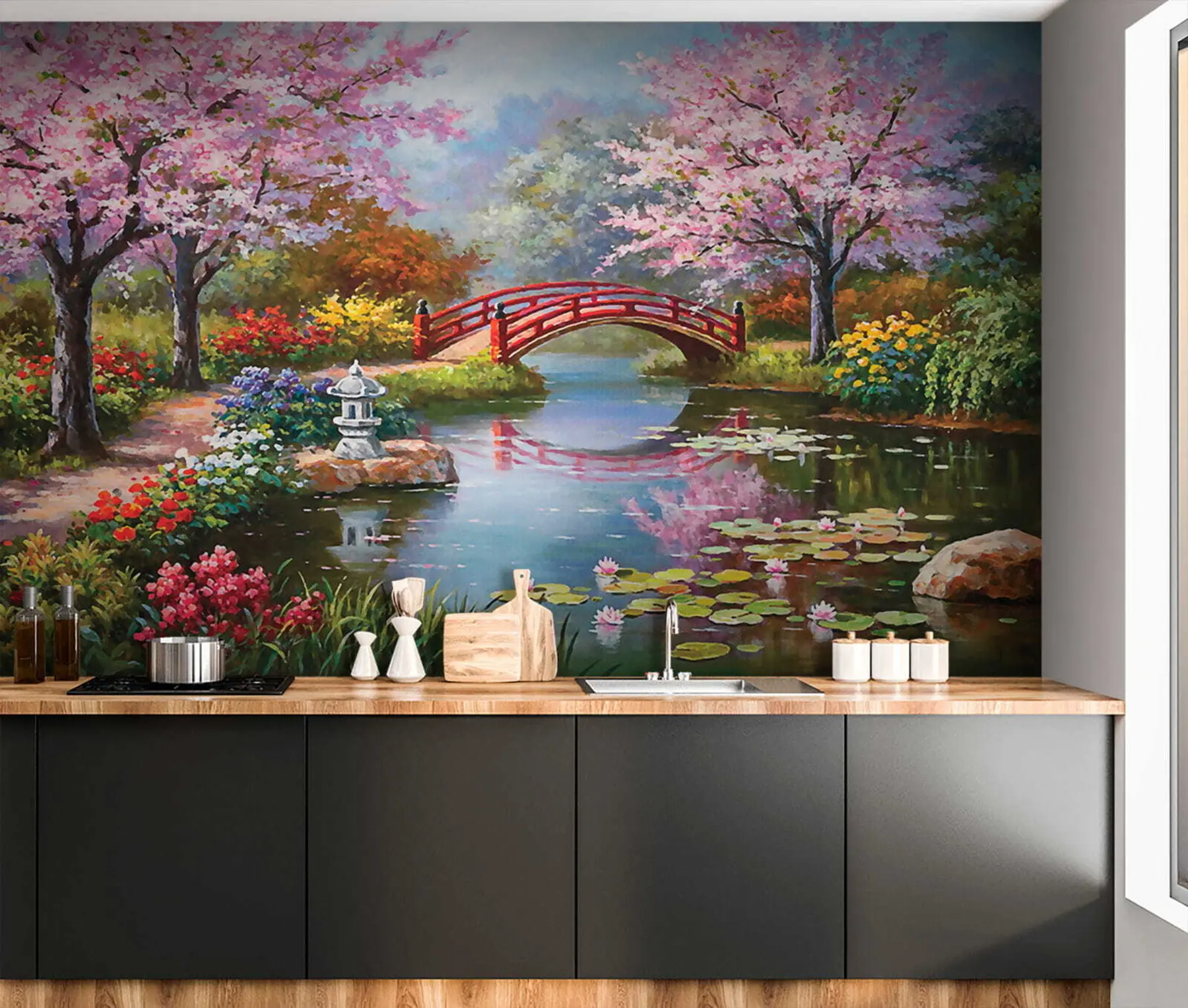 murais de parede Jardim japonês u35418