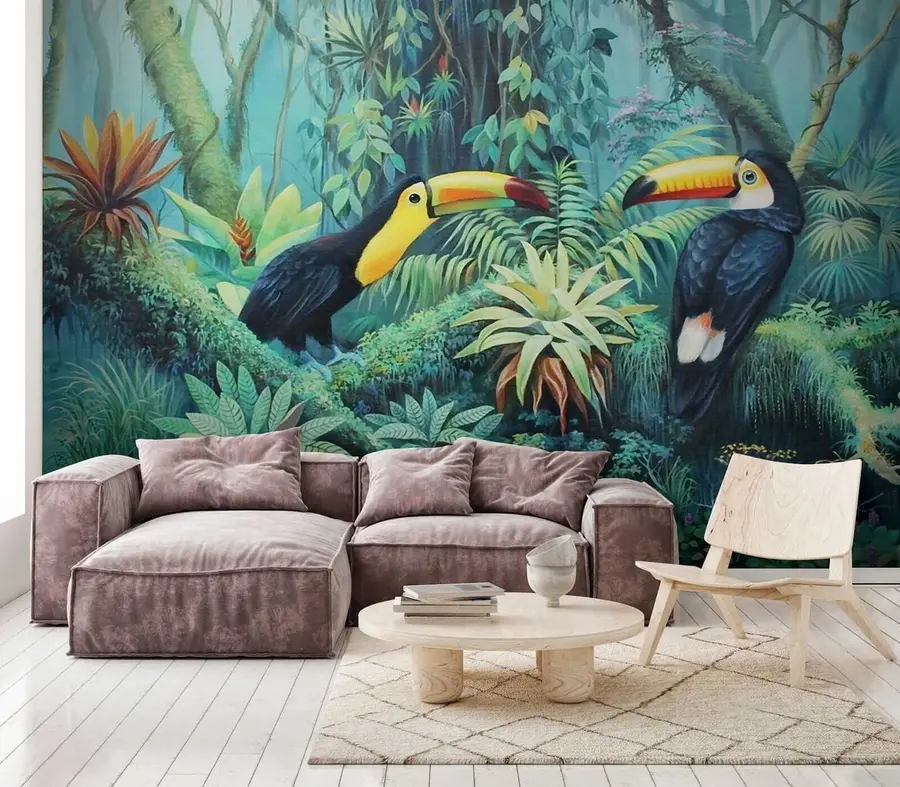 murais de parede Tukans na selva u36358