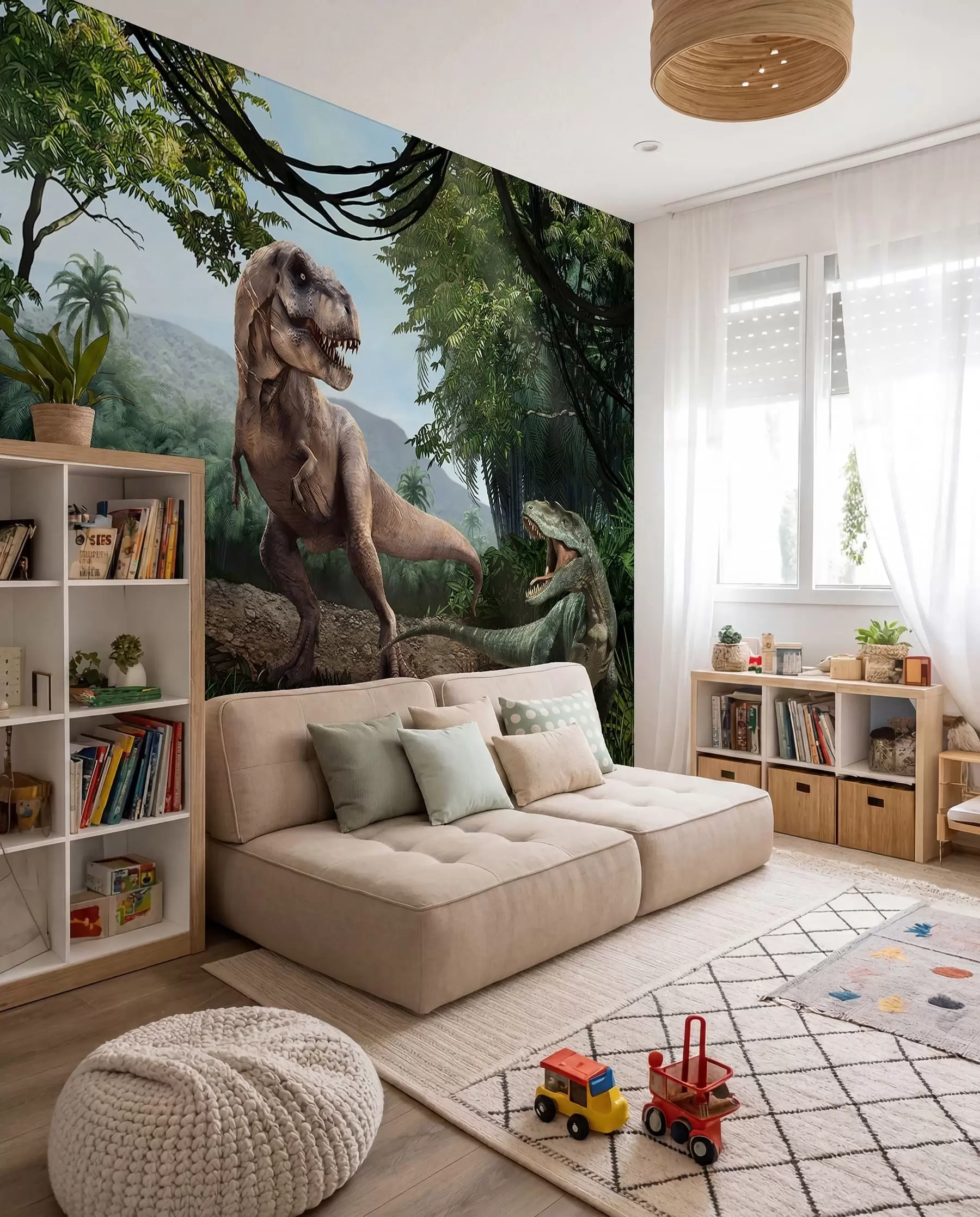 murais de parede Dinossauros na selva u36756