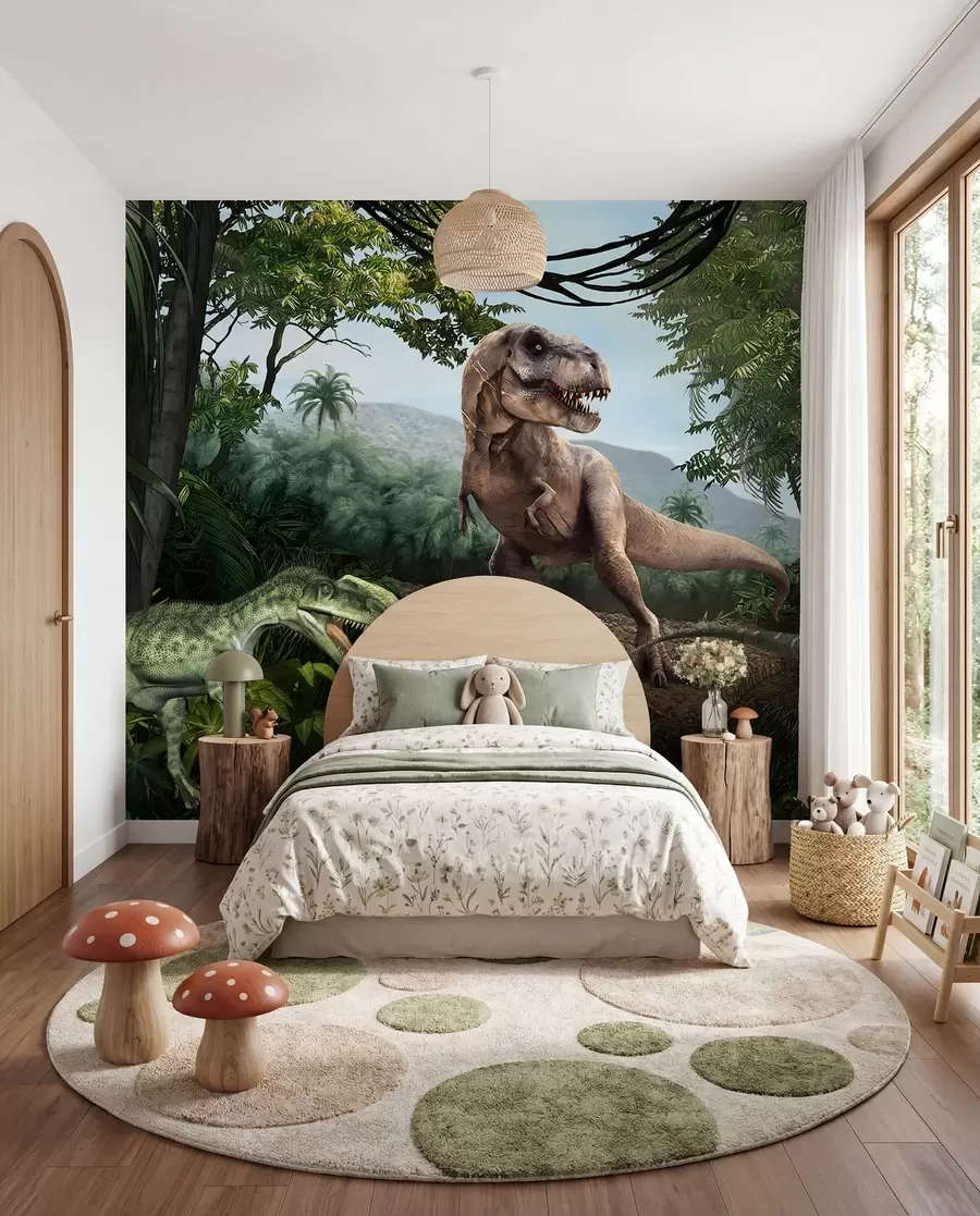 murais de parede Dinossauros na selva u36756