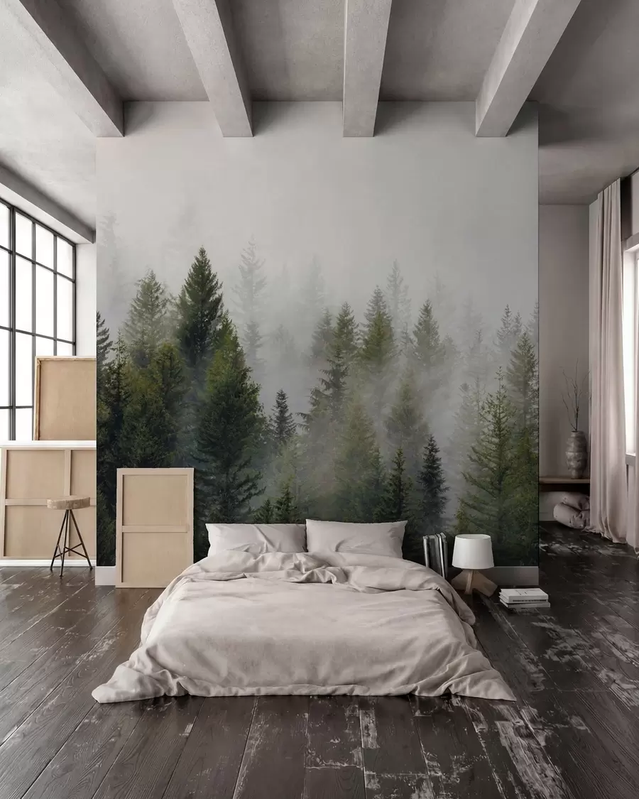 murais de parede Floresta na névoa u37073