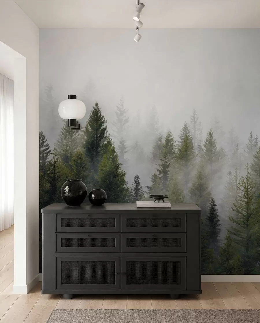 murais de parede Floresta na névoa u37073