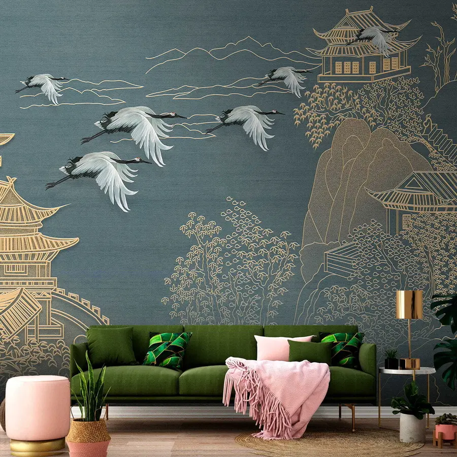 murais de parede Desenho estilo japonês u38720
