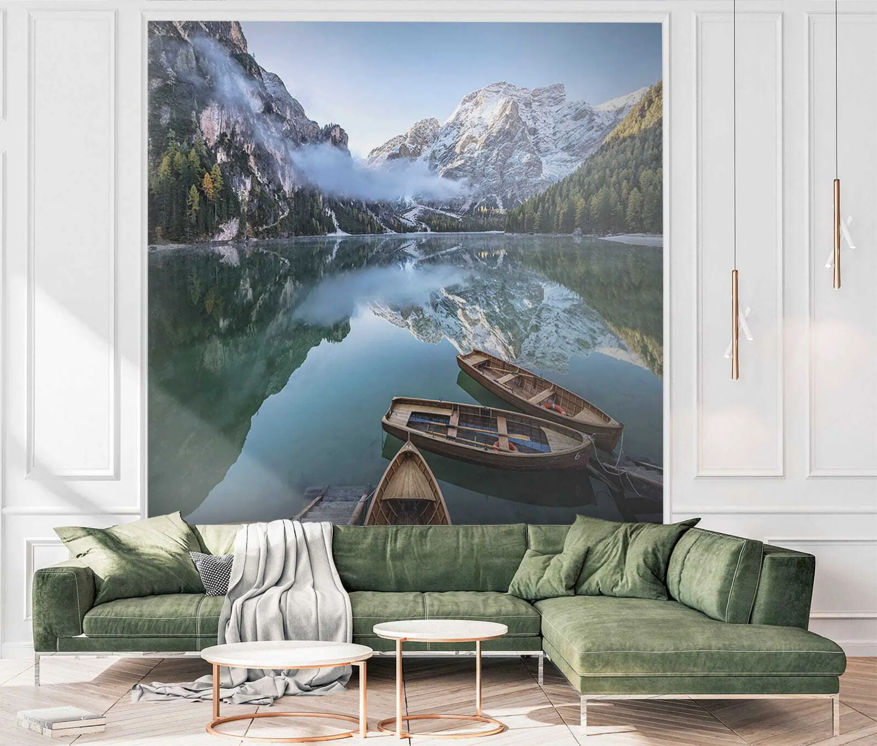murais de parede Paisagem com barcos u44826