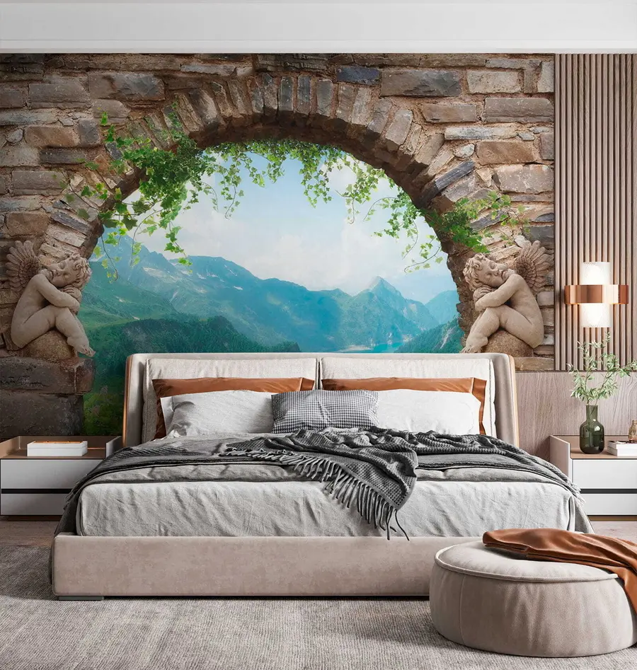 murais de parede Arco com vista para as montanhas u52506
