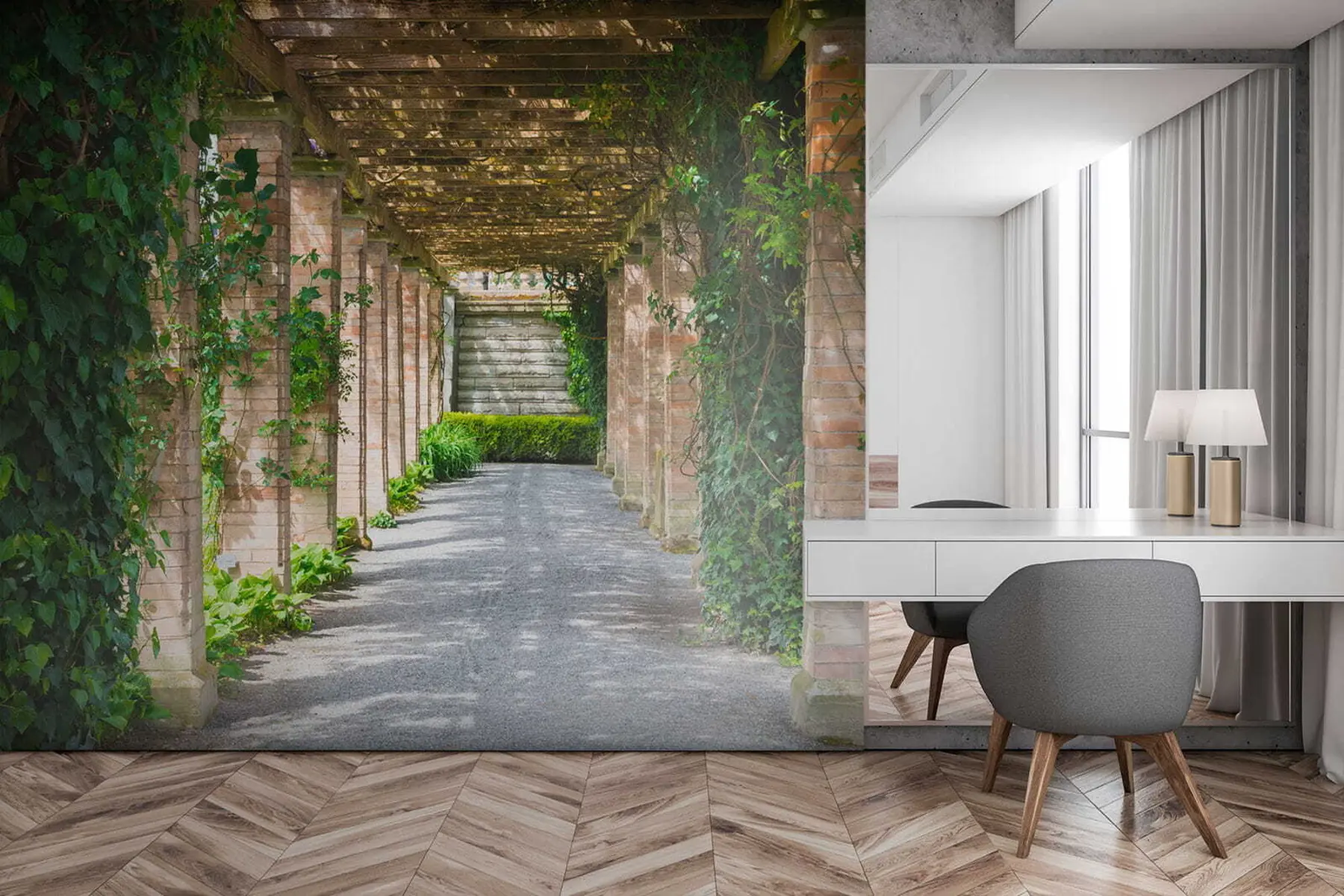 murais de parede Pátio italiano u53299