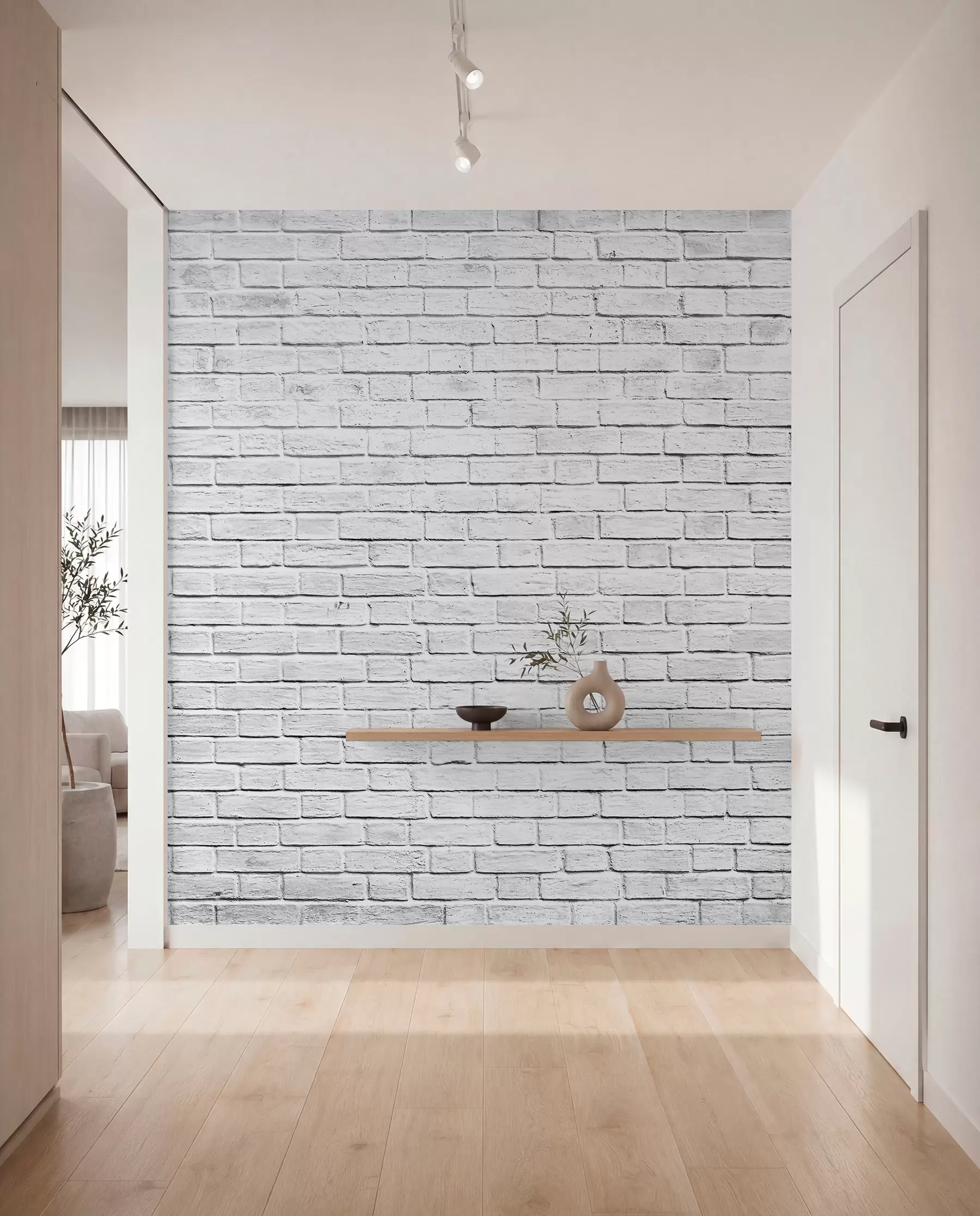 murais de parede Tijolo branco u54004