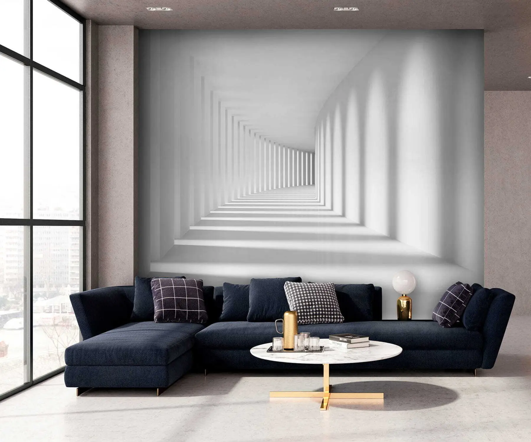 murais de parede Cinzento, arte e paralelo u55301