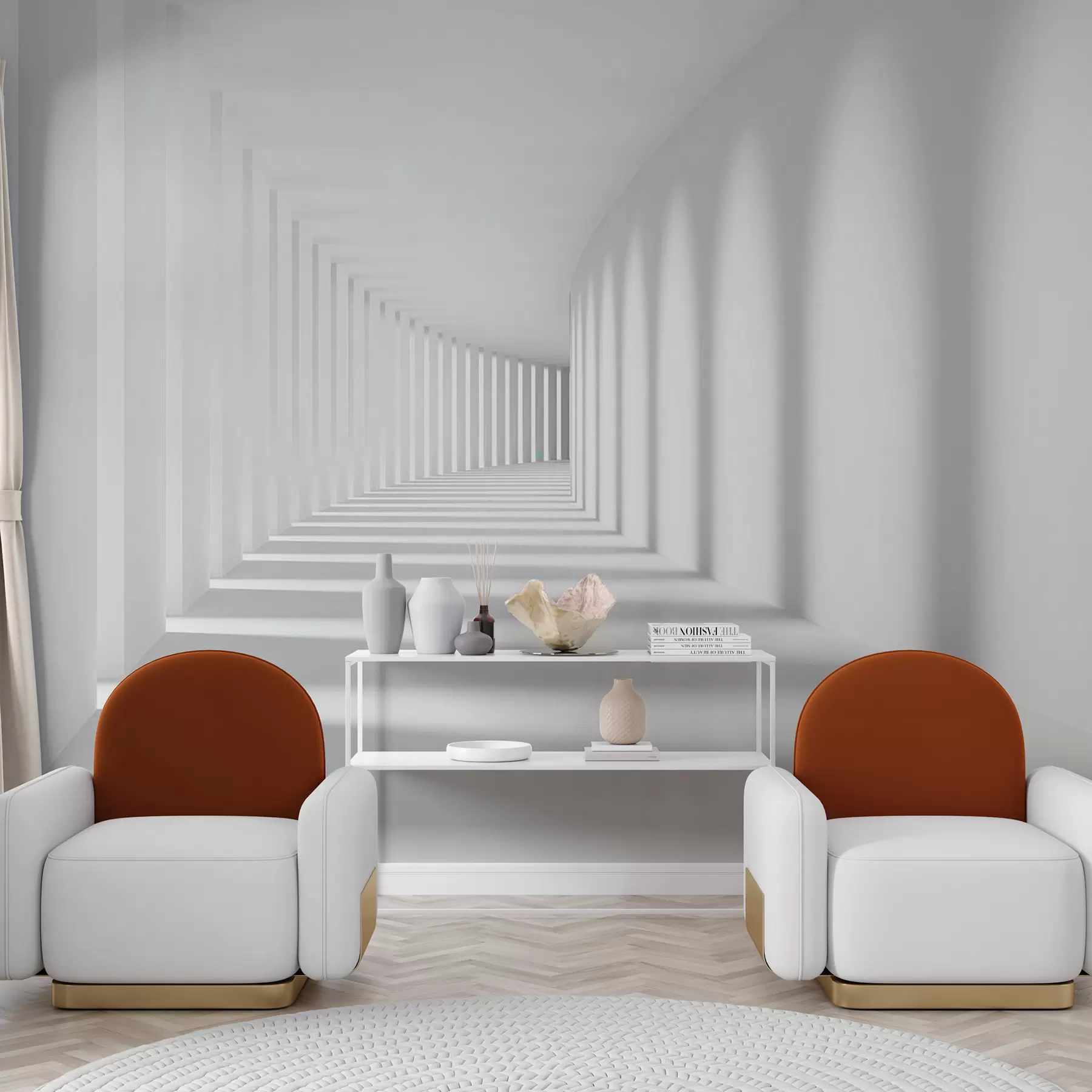 murais de parede Cinzento, arte e paralelo u55301