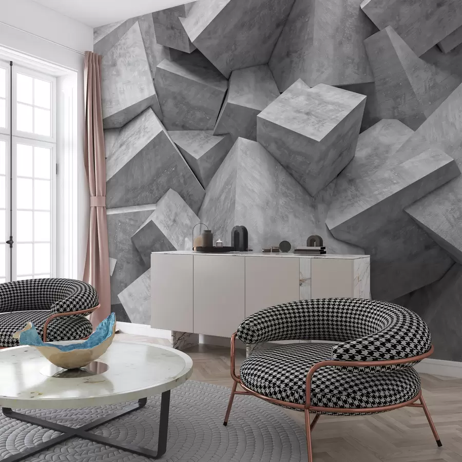 murais de parede Madeira, cinzento e retângulo u56307