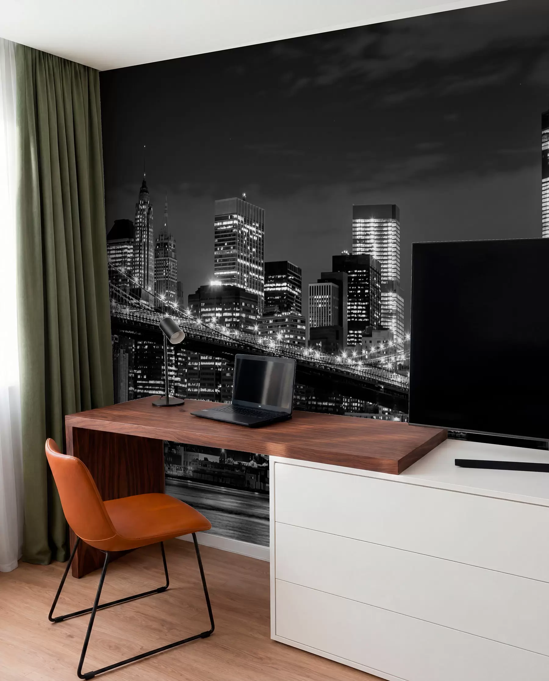 murais de parede Brooklyn monocromático u56428