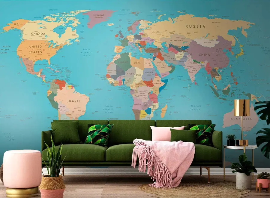 murais de parede Mapa do mundo u57440