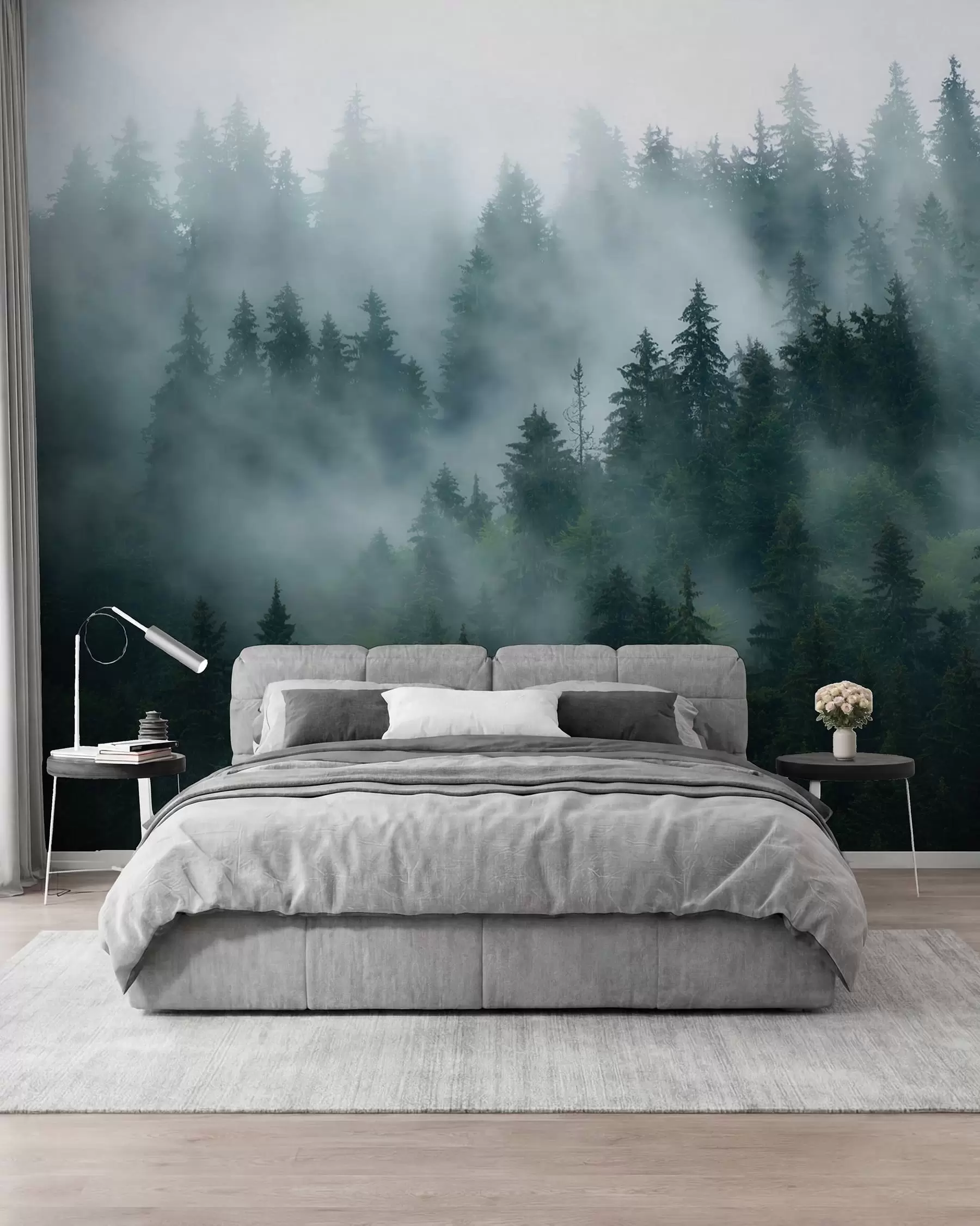 murais de parede Floresta verde esmeralda u57914