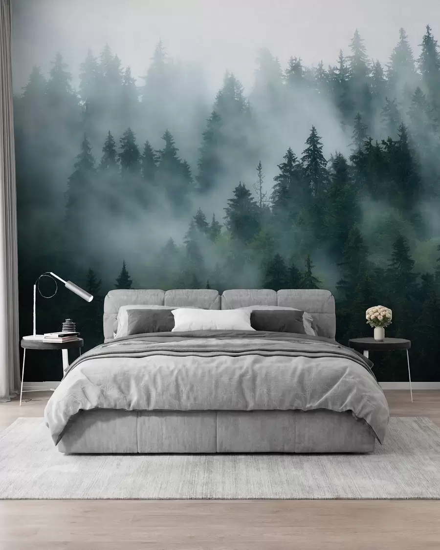 murais de parede Floresta verde esmeralda u57914