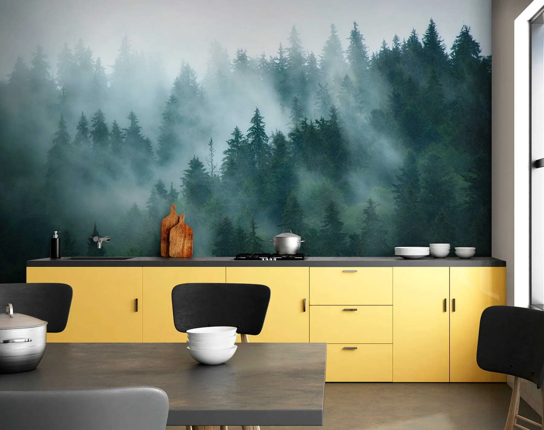 murais de parede Floresta nebulosa u57914