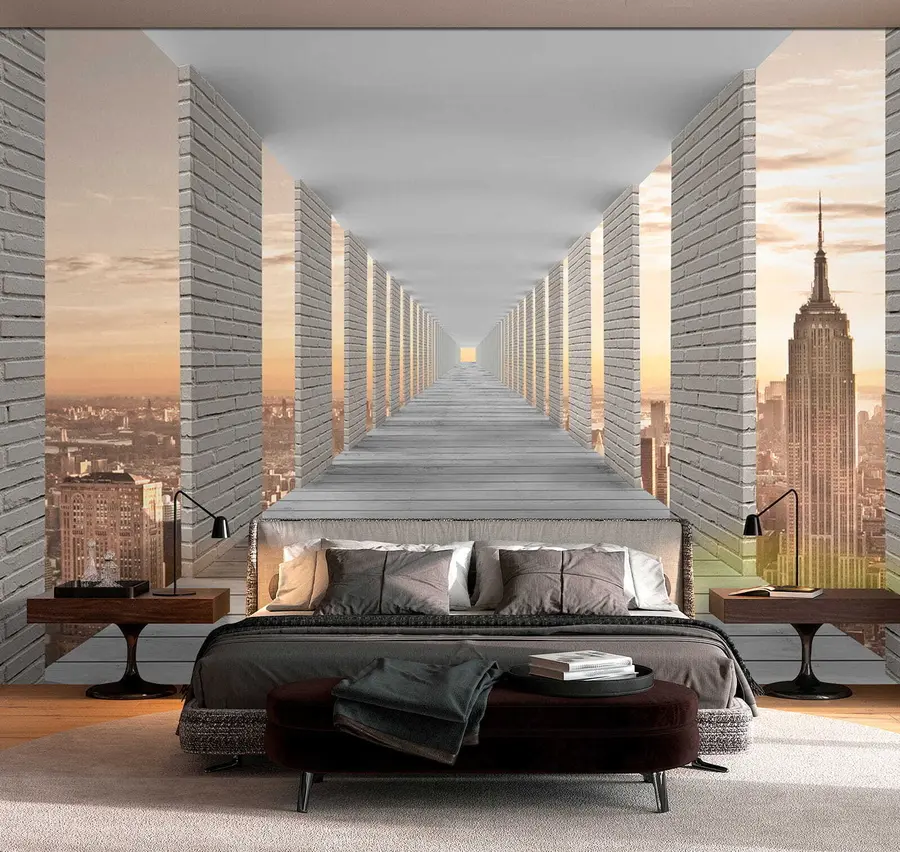 murais de parede Túnel com vista para Nova York u59788