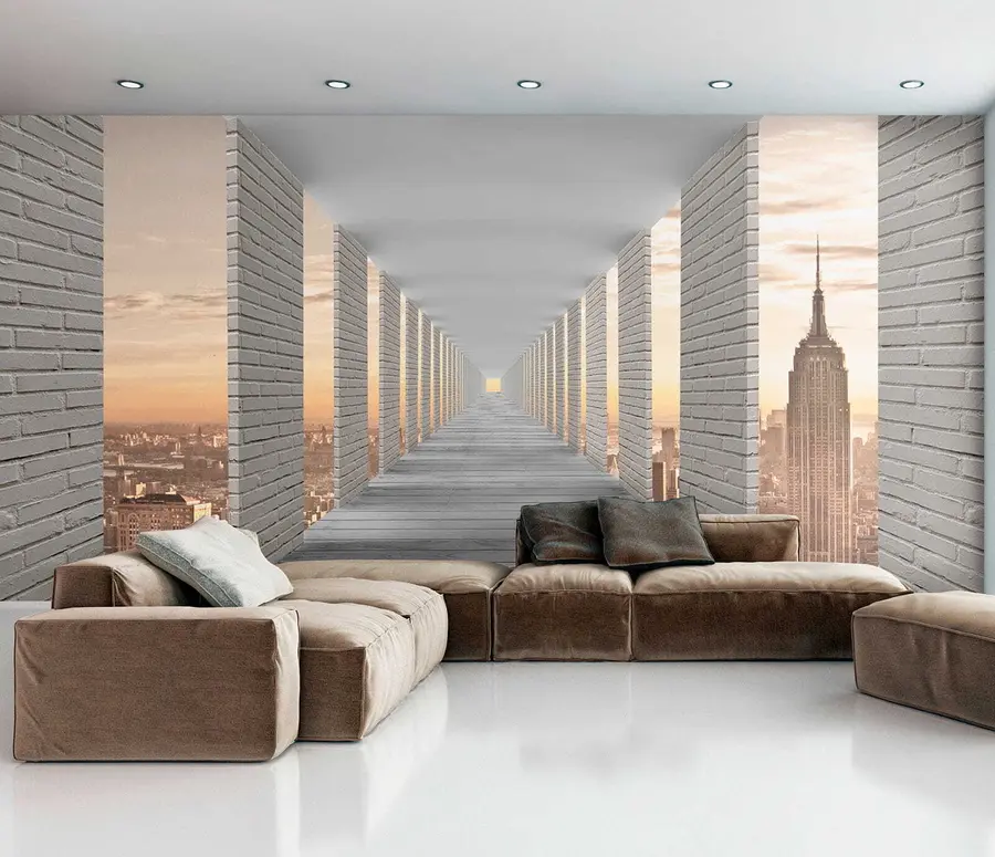 murais de parede Túnel com vista para Nova York u59788