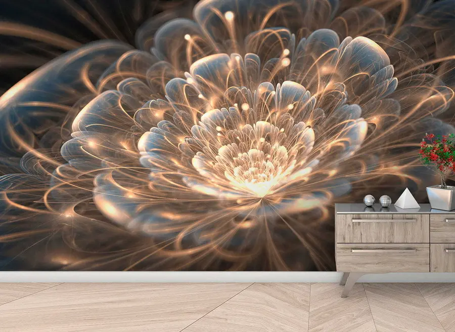 murais de parede Desenhar com luz sobre um fundo escuro u59705