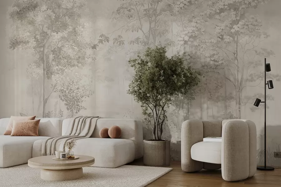 murais de parede Floresta charmosa u78448
