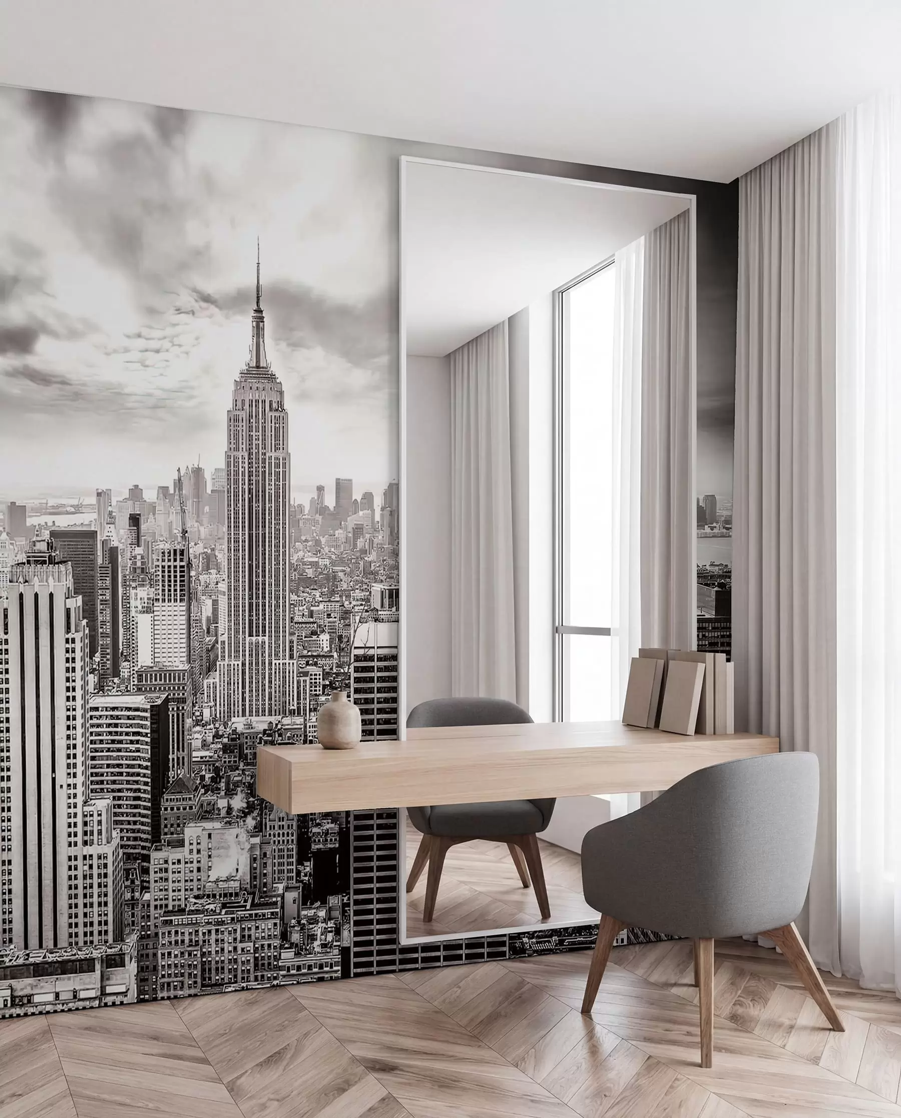 murais de parede Manhattan em monocromia u58762