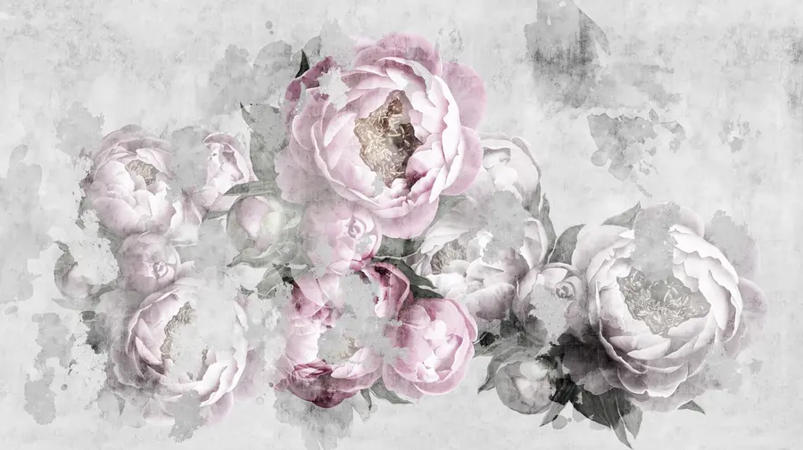 murais de parede Delicadas peônias u71289