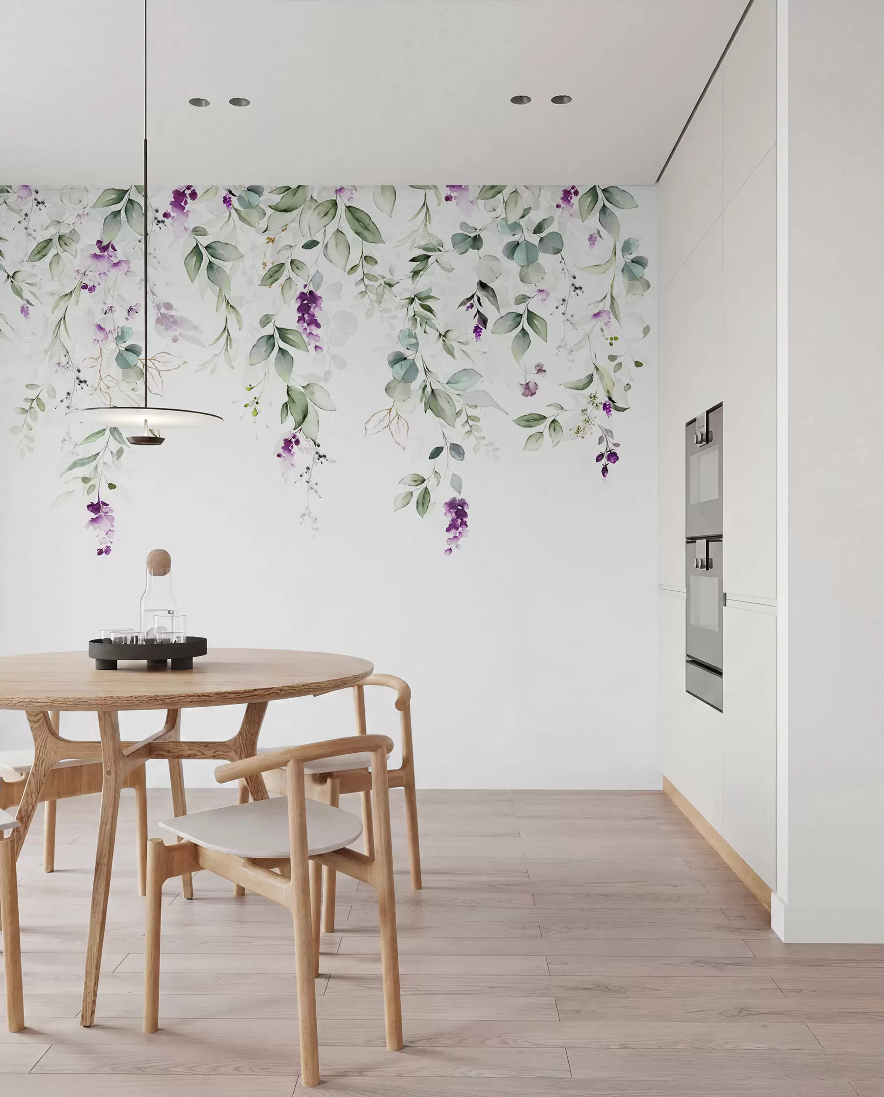 murais de parede composição de aguarela com flores de lavanda u99687