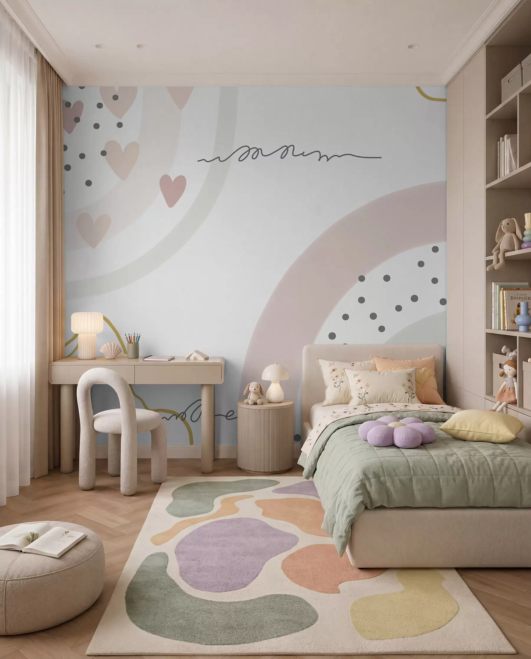 murais de parede Arco de cores com pintas u99373