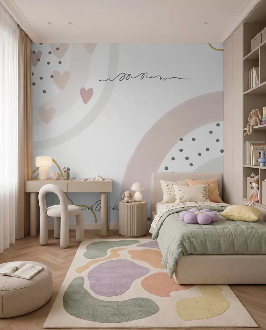 murais de parede Arco de cores com pintas u99373