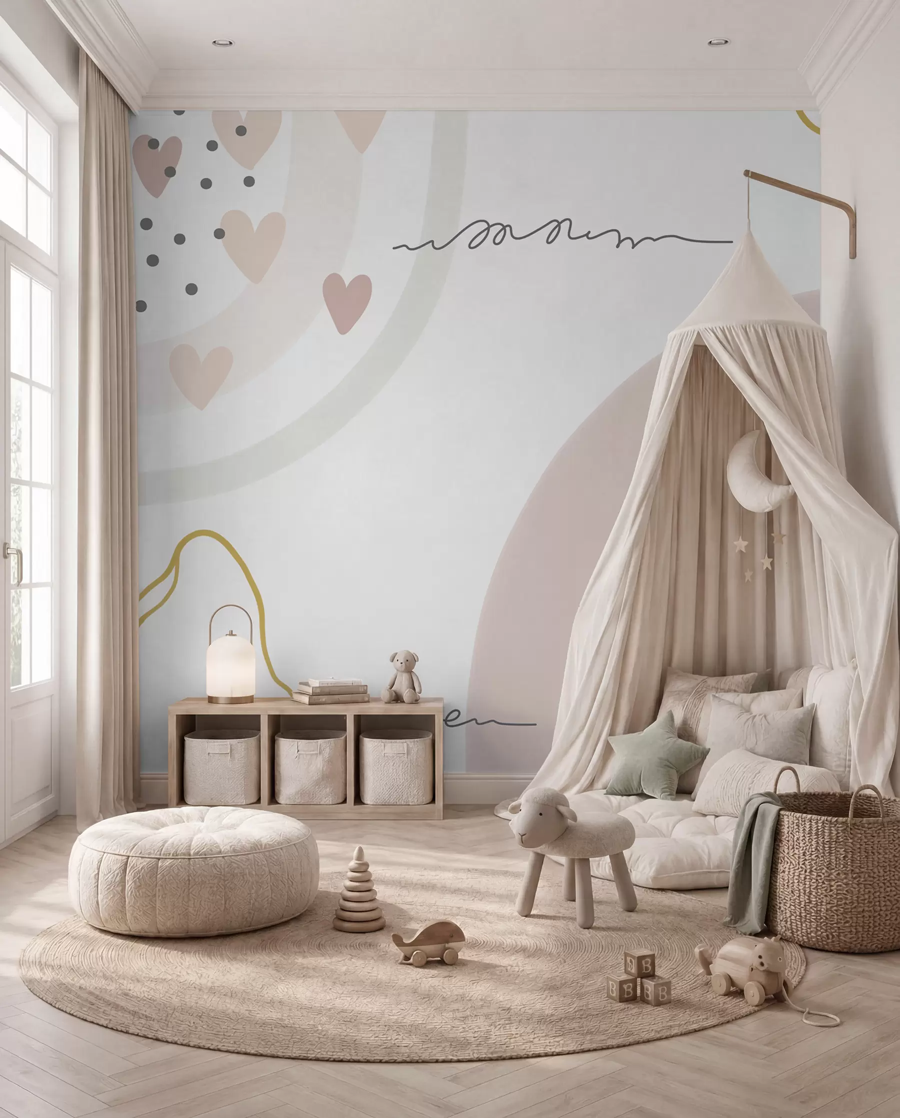 murais de parede Arco de cores com pintas u99373