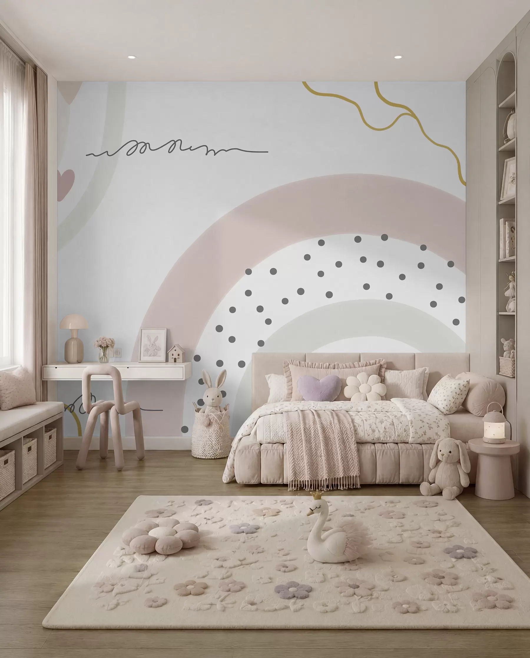 murais de parede Arco de cores com pintas u99373