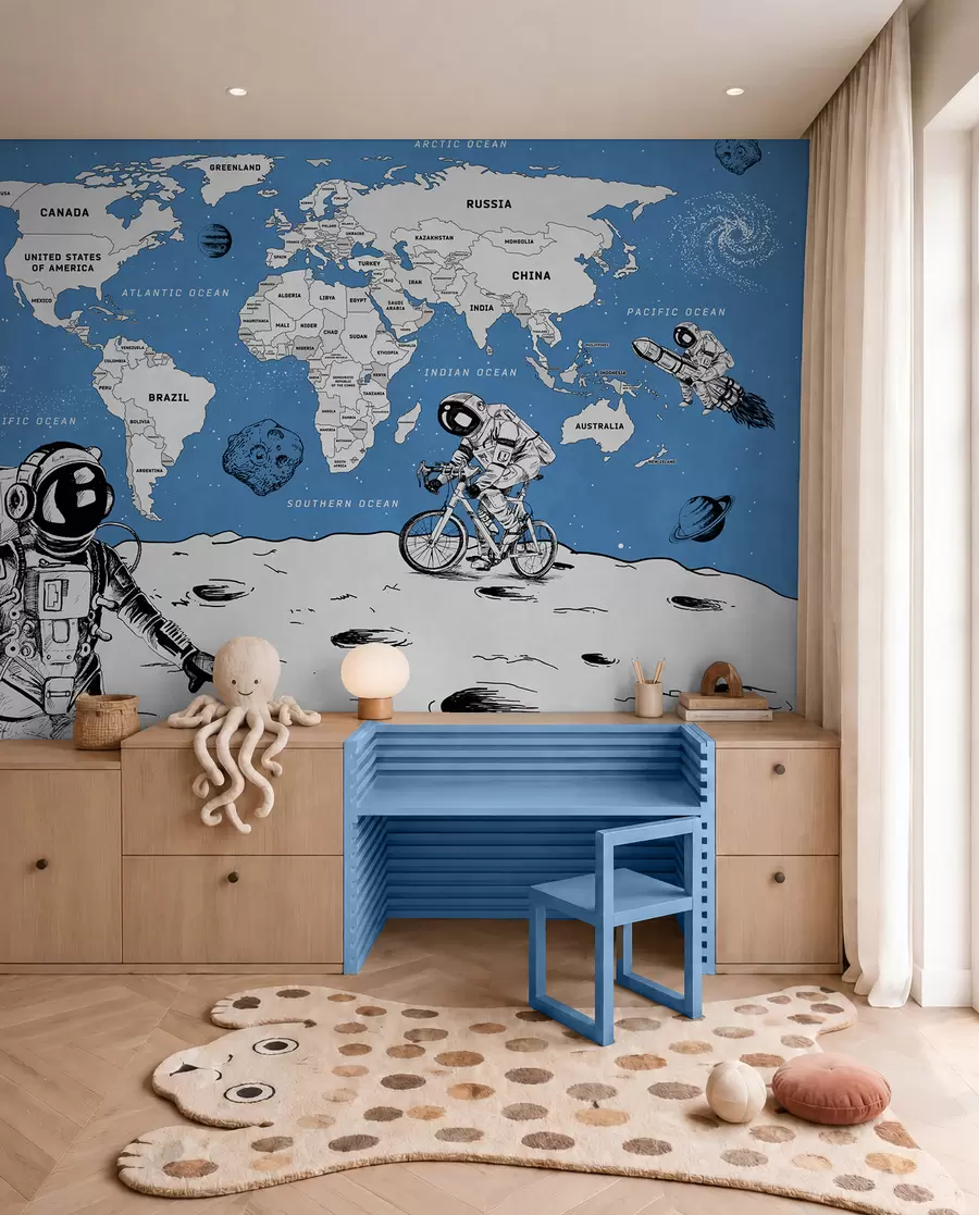 murais de parede Atlas espacial em inglês w00473v1