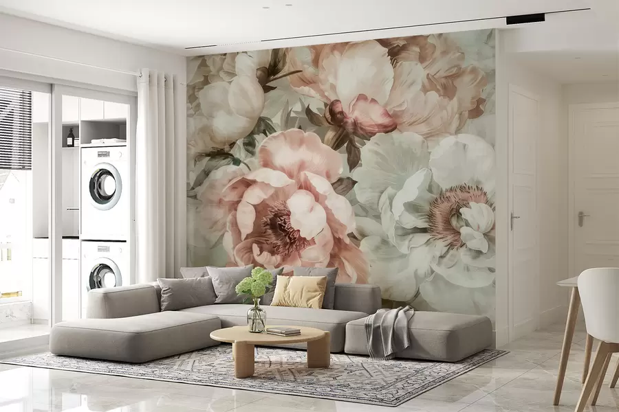 murais de parede Peônias w01291