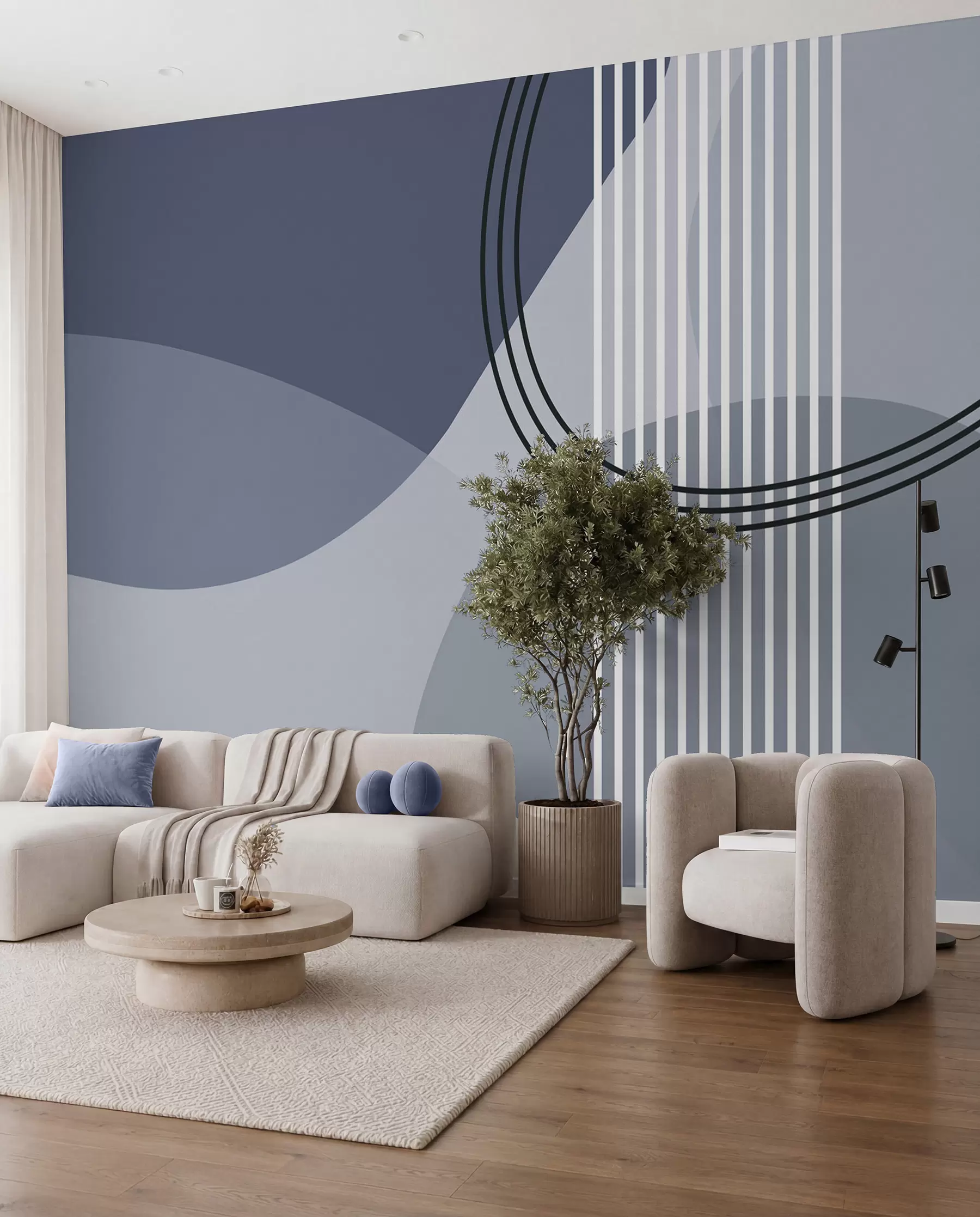 murais de parede Órbita azul w08173v2