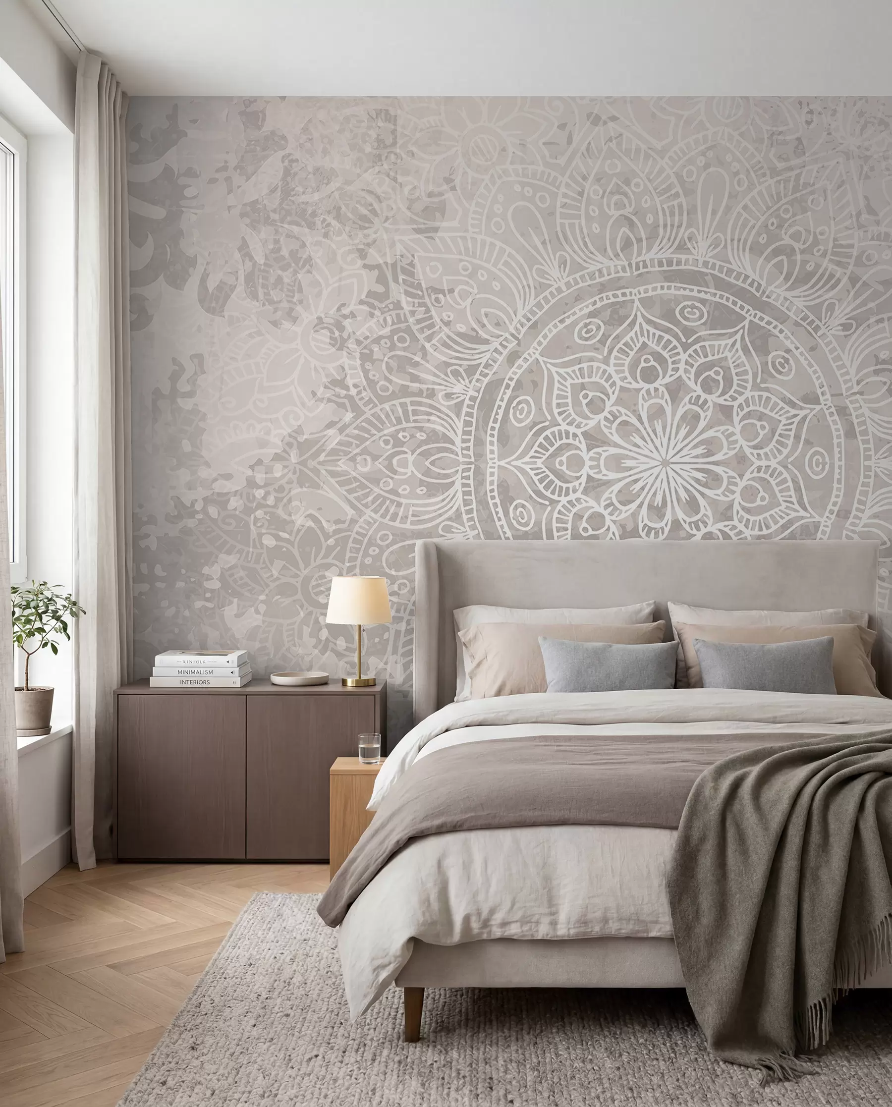 murais de parede Mandala de linhas finas w08246