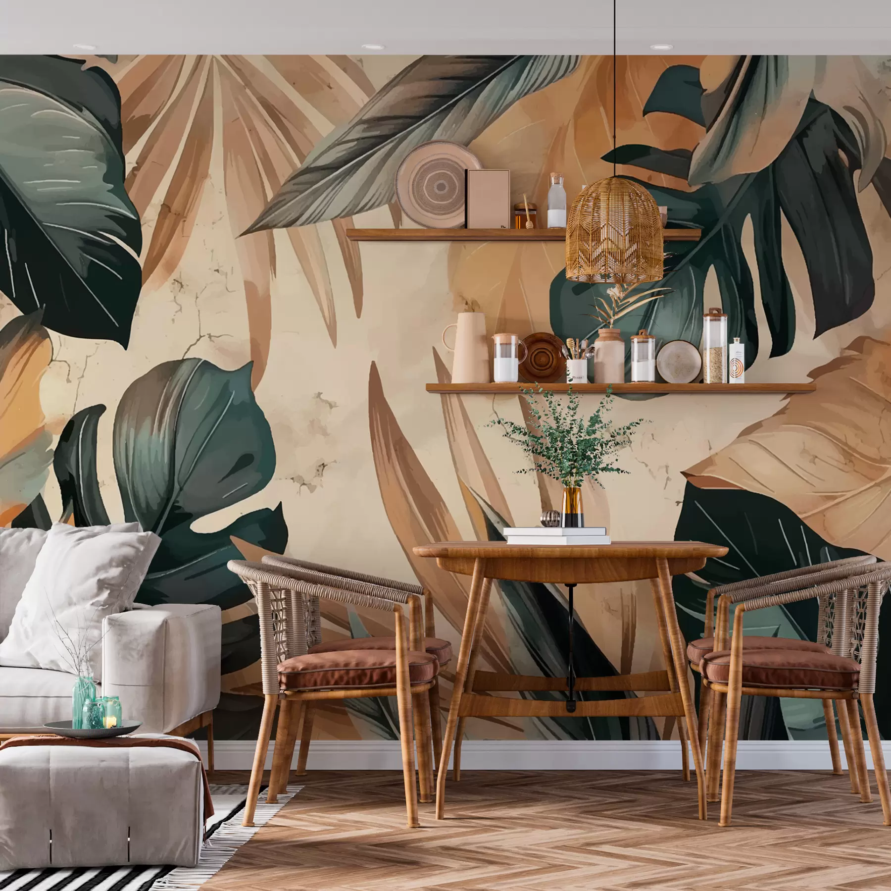 murais de parede Folhas w00998