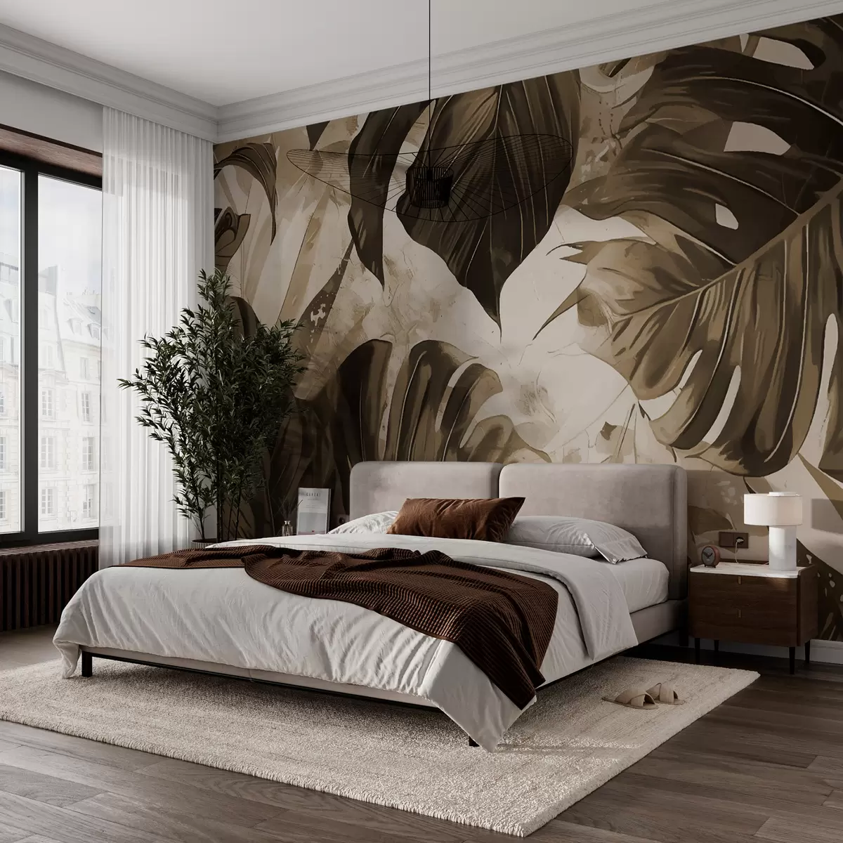 murais de parede Folhas grandes w00999v2