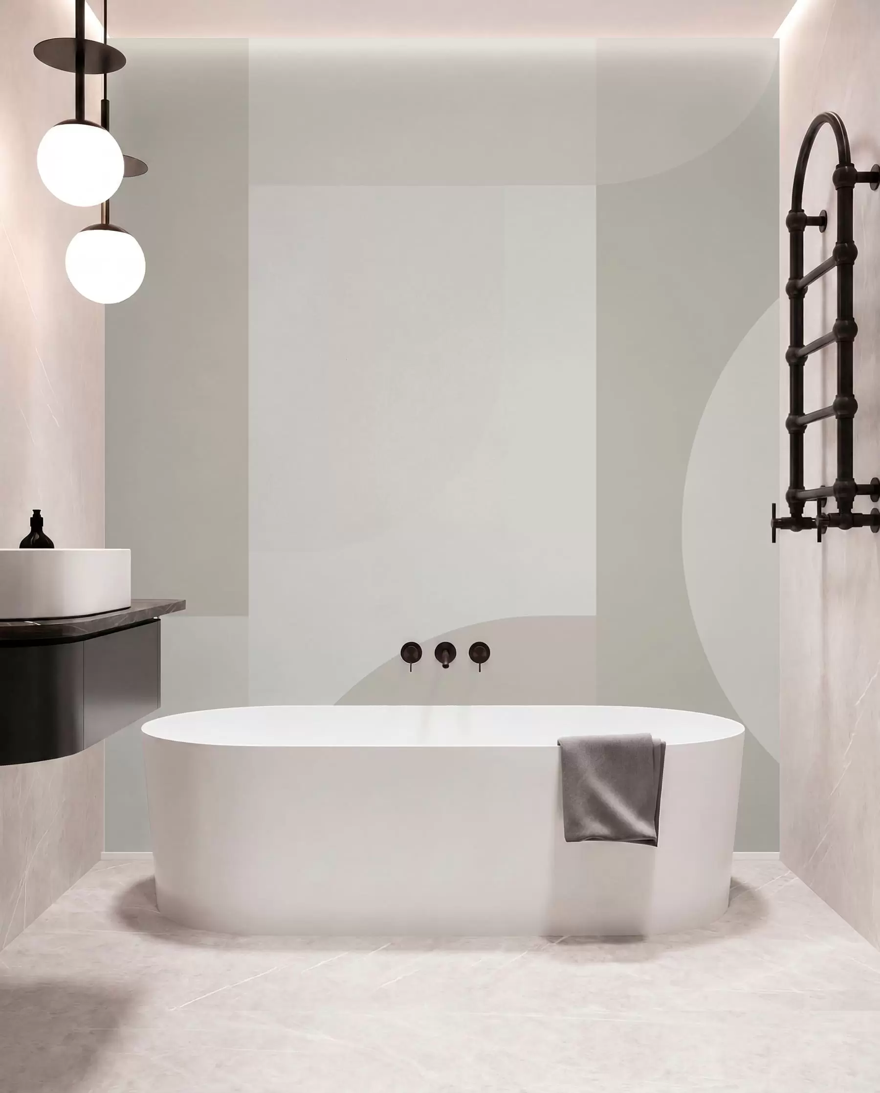 murais de parede Minimalismo geométrico elegante w01500v3