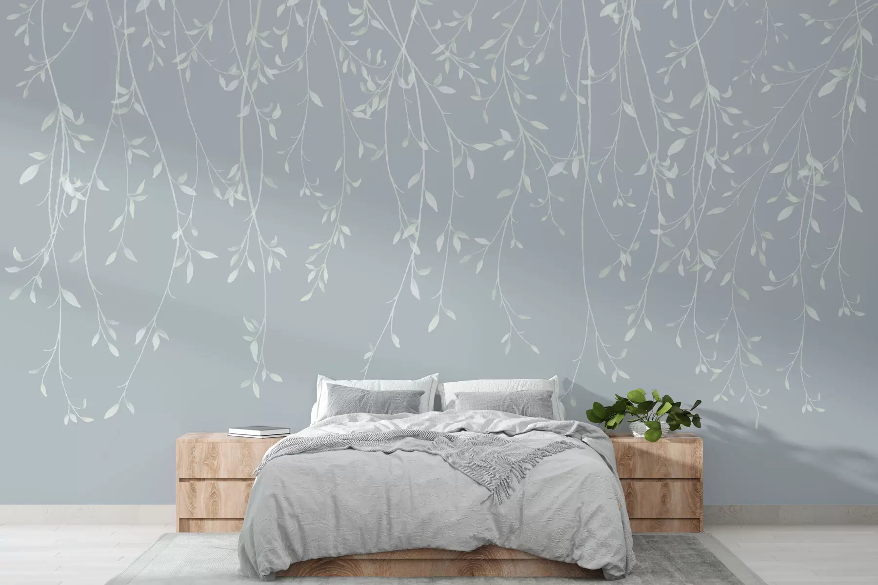 murais de parede Ramos suspensos sobre um fundo de céu w01522v2